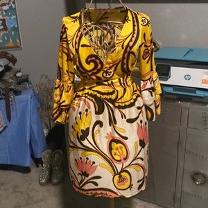 Beautiful bright colors of yellow dress